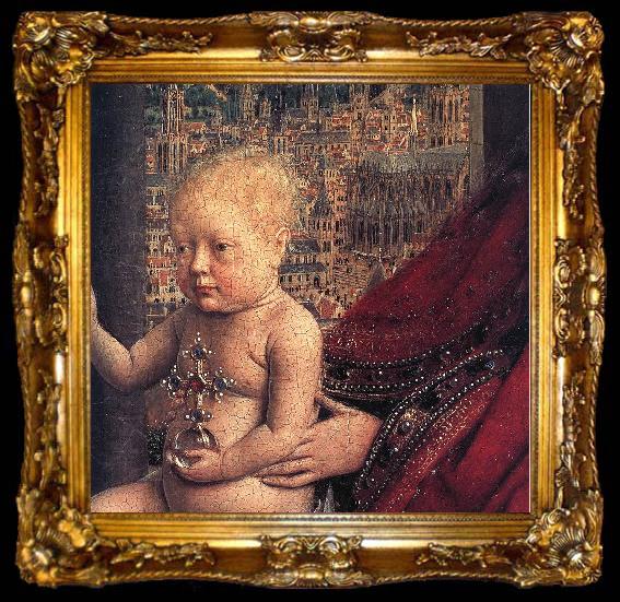 framed  EYCK, Jan van The Virgin of Chancellor Rolin (detail) ds, ta009-2